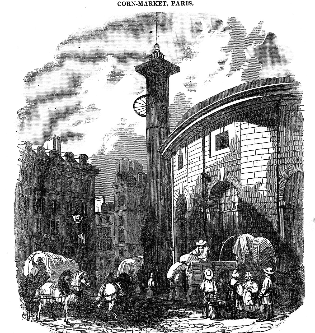 玉米市场，巴黎，1836年 作者 不明