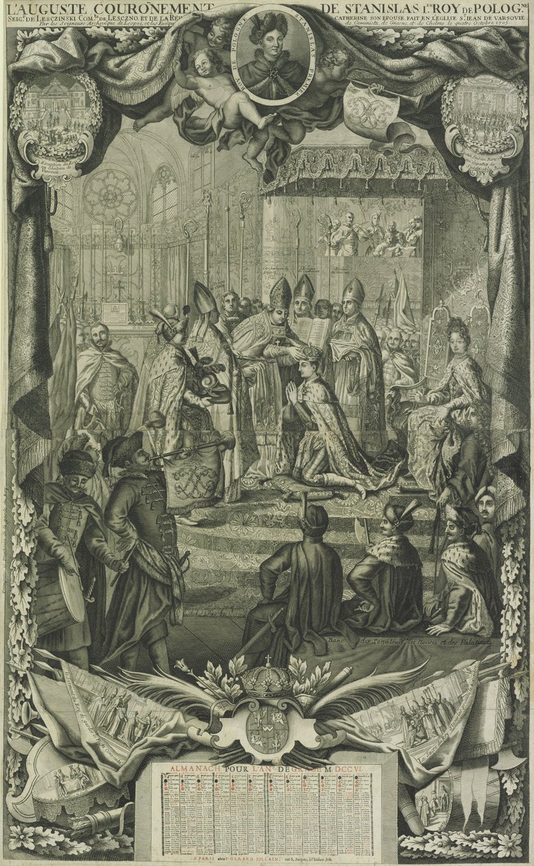 1705年，1706年斯坦尼斯瓦夫一世（Leszczynski）加冕 作者 不明