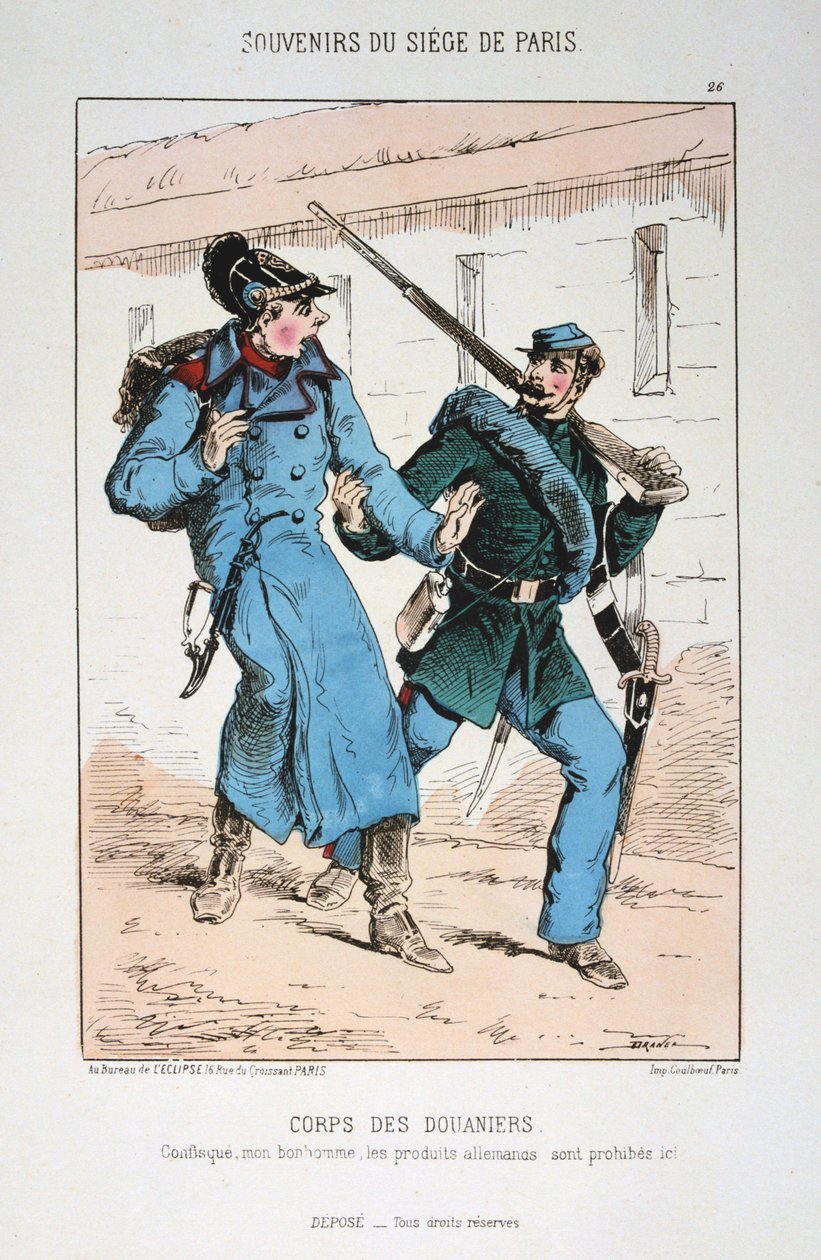 海关总署，巴黎法普战争的包围，1870-1871年。 作者 不明