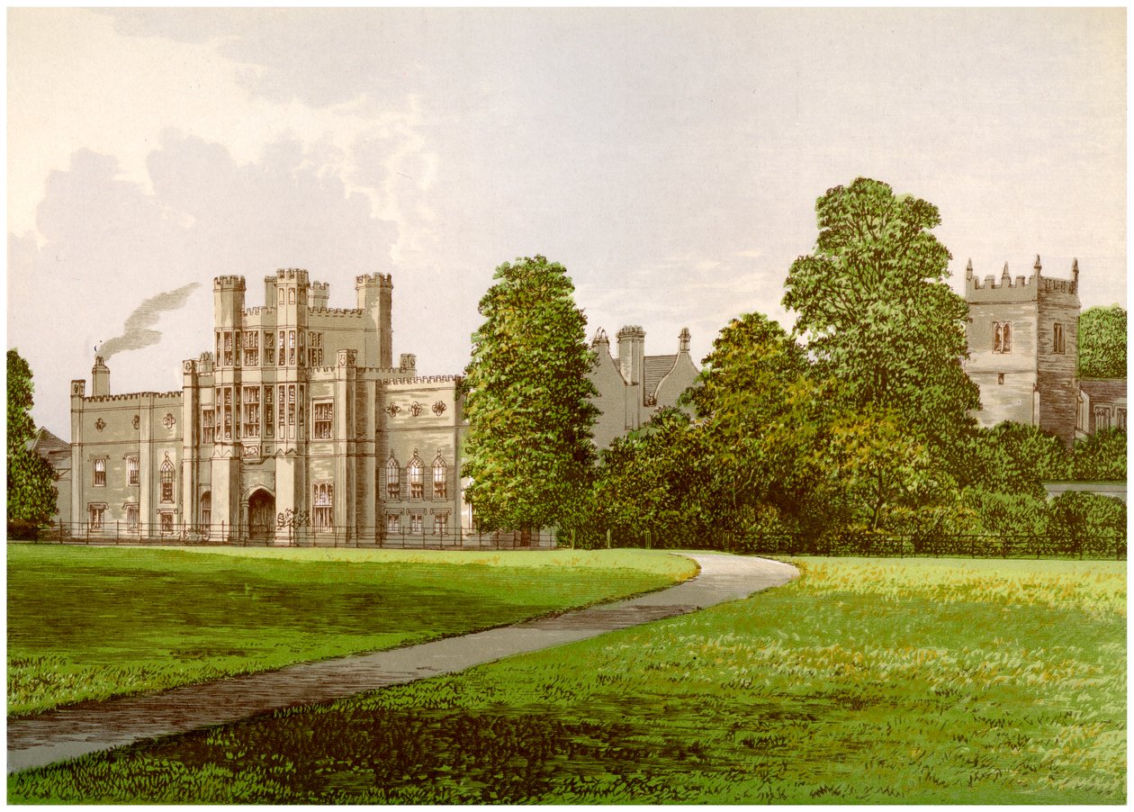 沃里克郡的Coughton Court，Baronet Throckmorton的住所，c1880 作者 不明