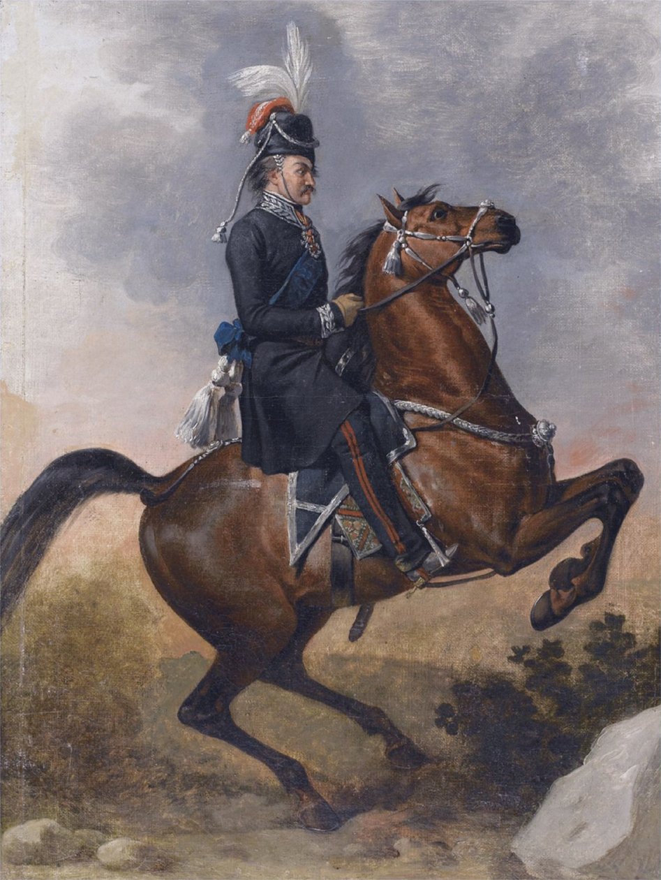 马背上的Matvei Ivanovich Platov 1757-1818，1800p 作者 不明