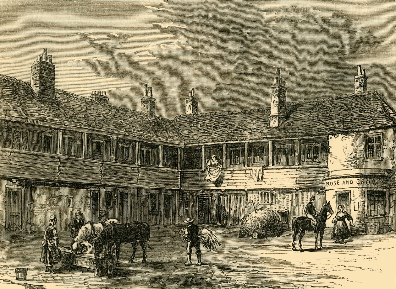 玫瑰和王冠庭院，1820年，c1876年。 作者 不明