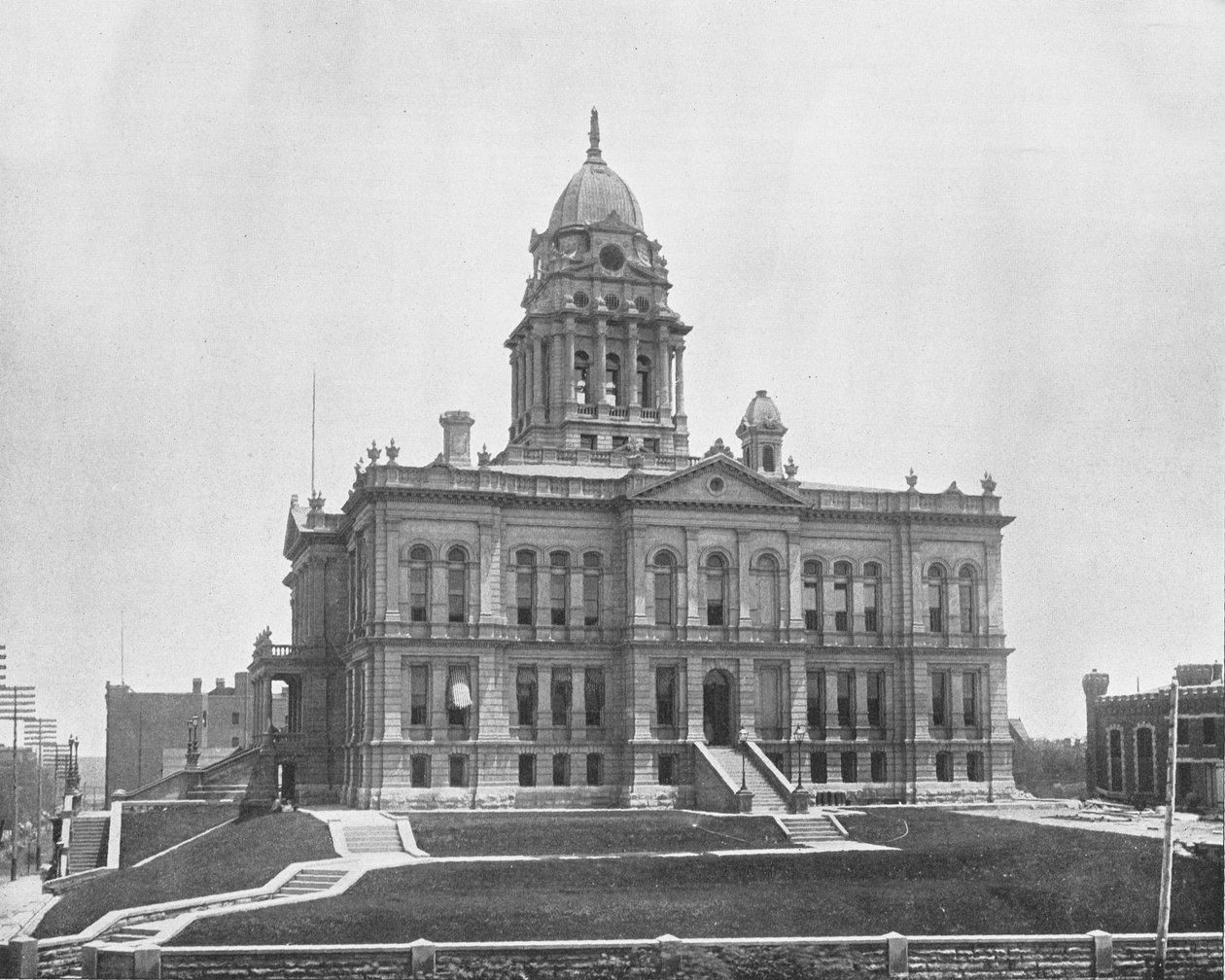美国内布拉斯加州奥马哈市法院大楼，约于1900年。 作者 不明