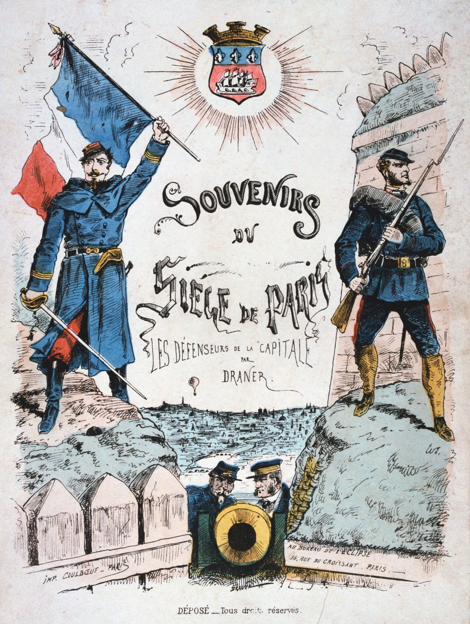 1870-1871年《巴黎围困》纪念封面 作者 不明