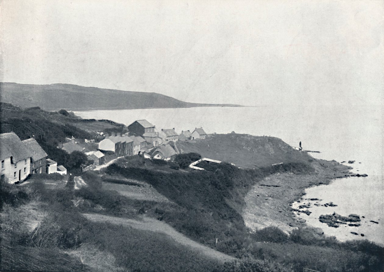 Coverack-海湾与乡村，1895年 作者 不明