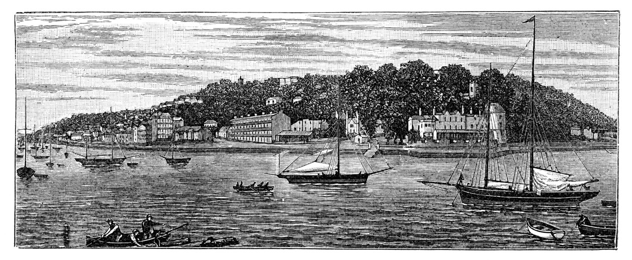 怀特岛考斯港，1900年 作者 不明