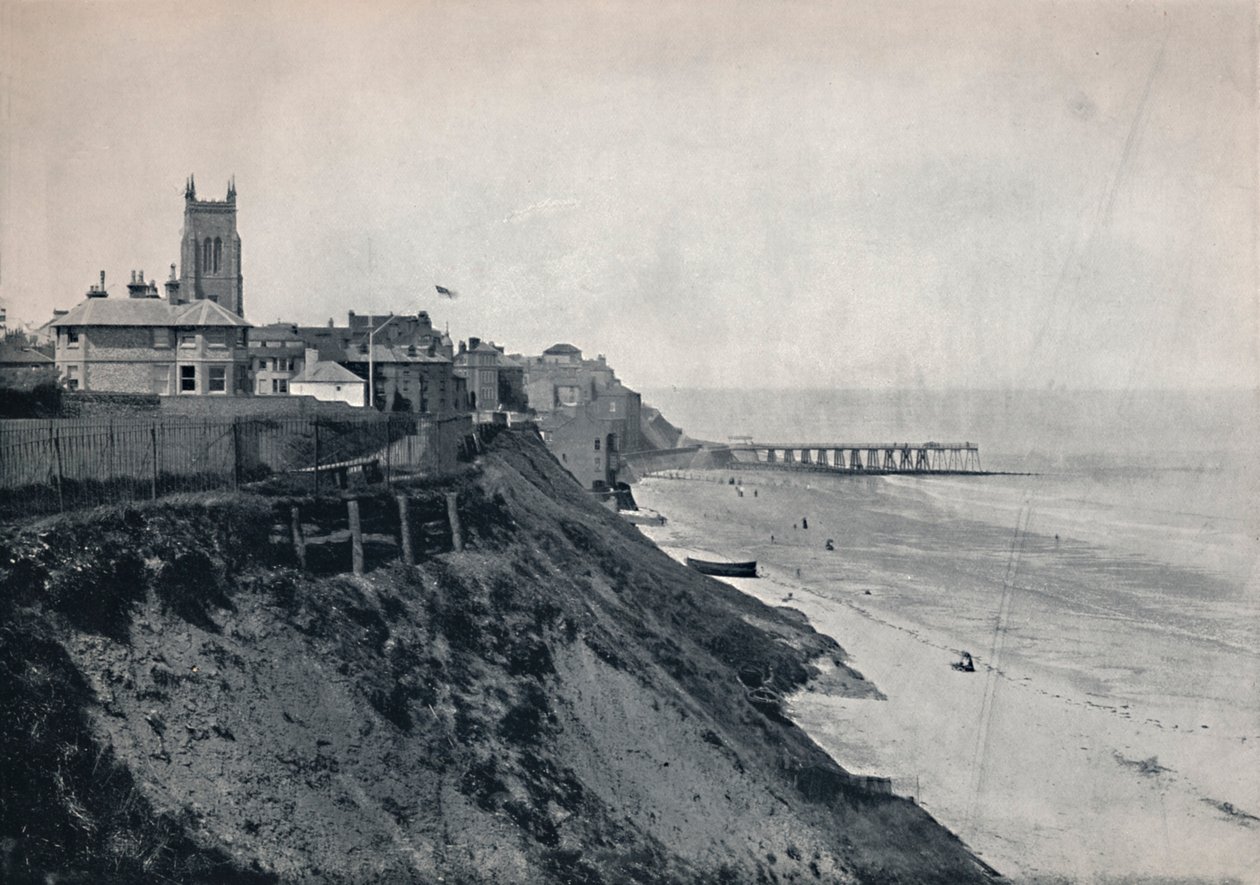 克罗默（Cromer）-在悬崖上展示教堂，1895年 作者 不明