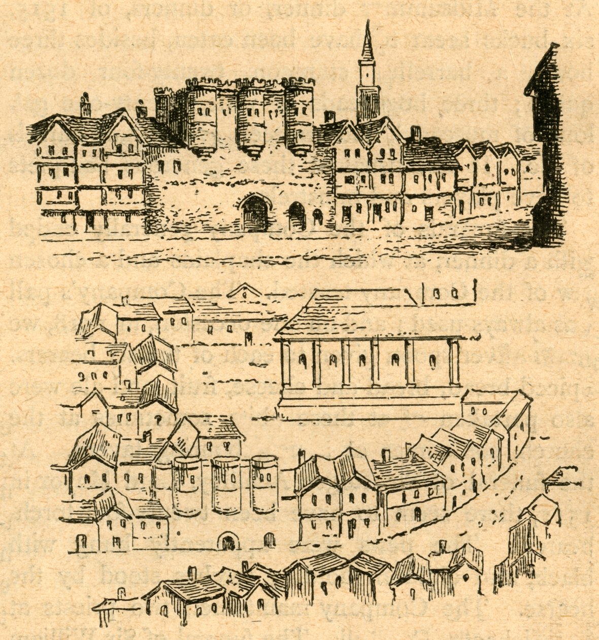 克伦威尔故居（Cromwell House），来自阿加斯山脉地图（Aggass Map），1897年。 作者 不明