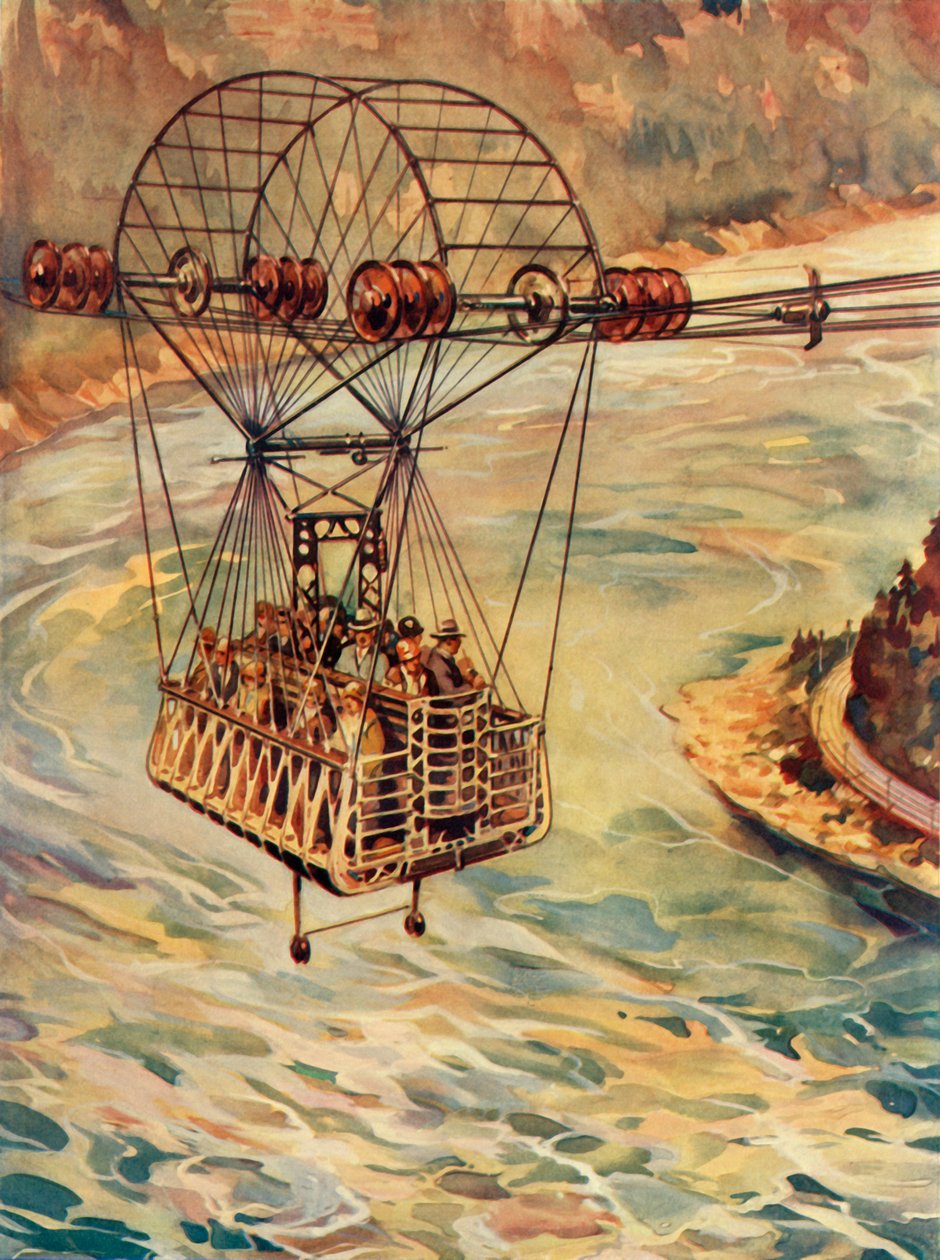 乘缆车穿越尼亚加拉大瀑布，c1930年。 作者 不明
