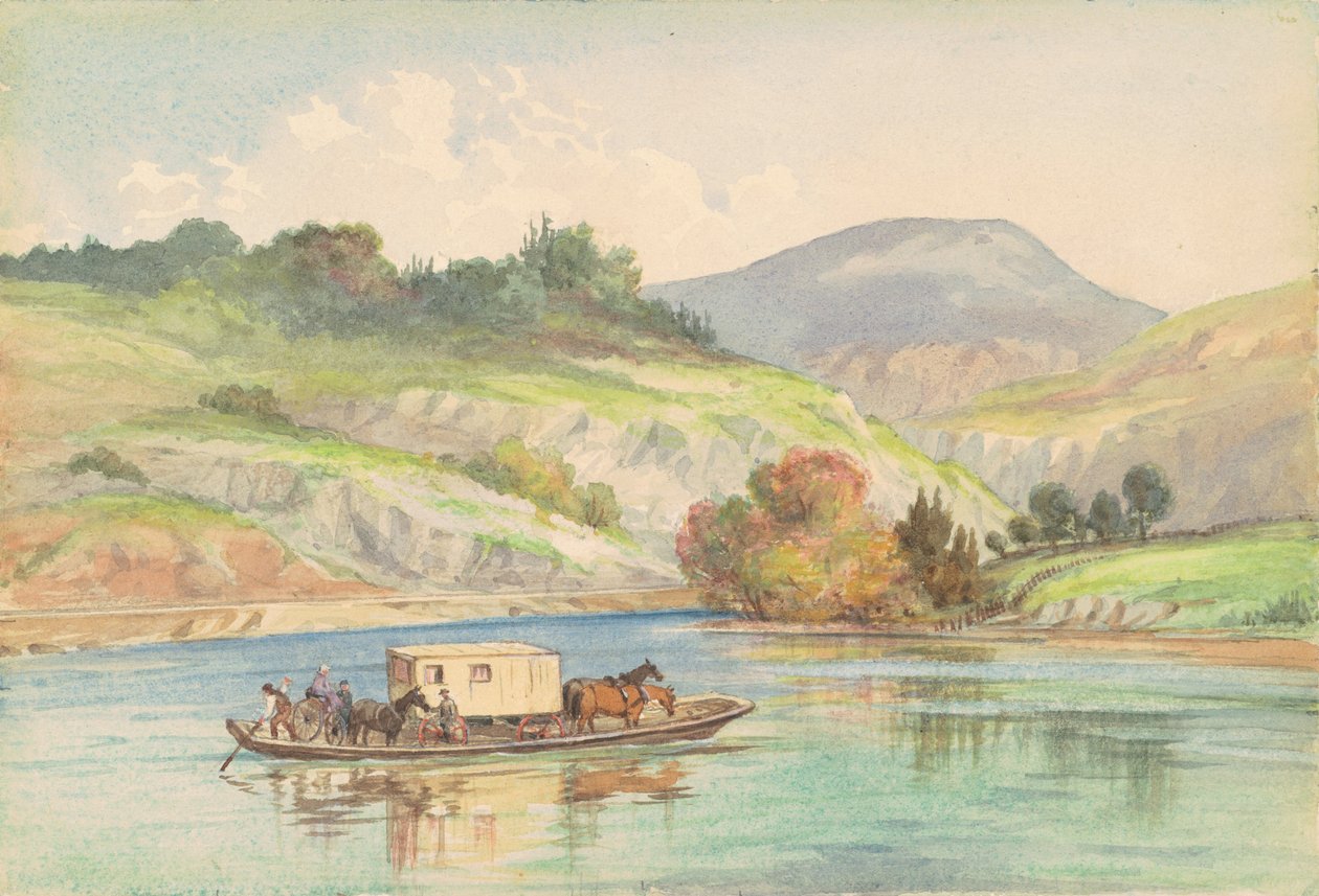 穿越詹姆斯河，1878年。 作者 不明