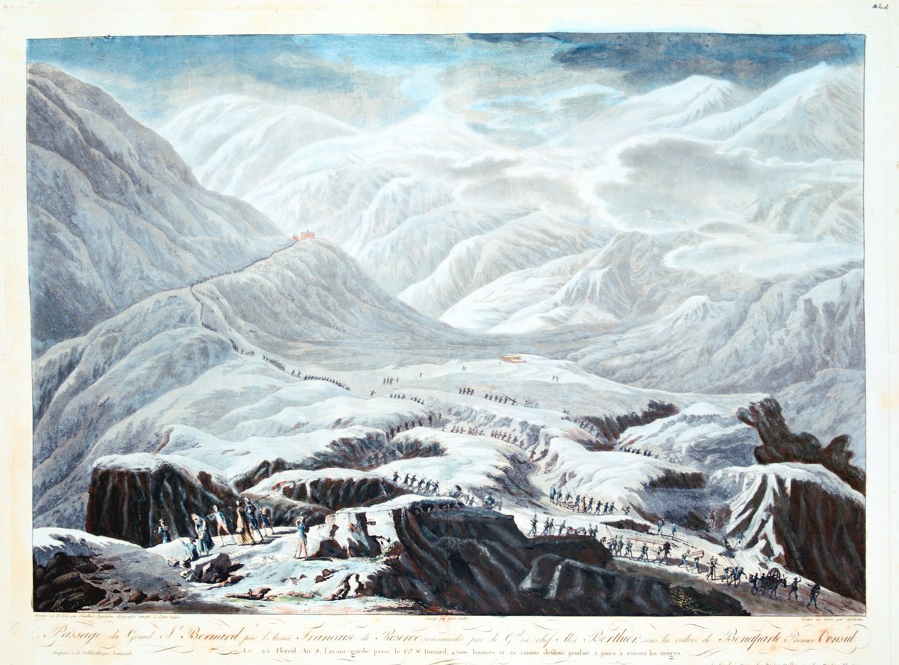 穿越圣伯纳德山口，1800年 作者 不明