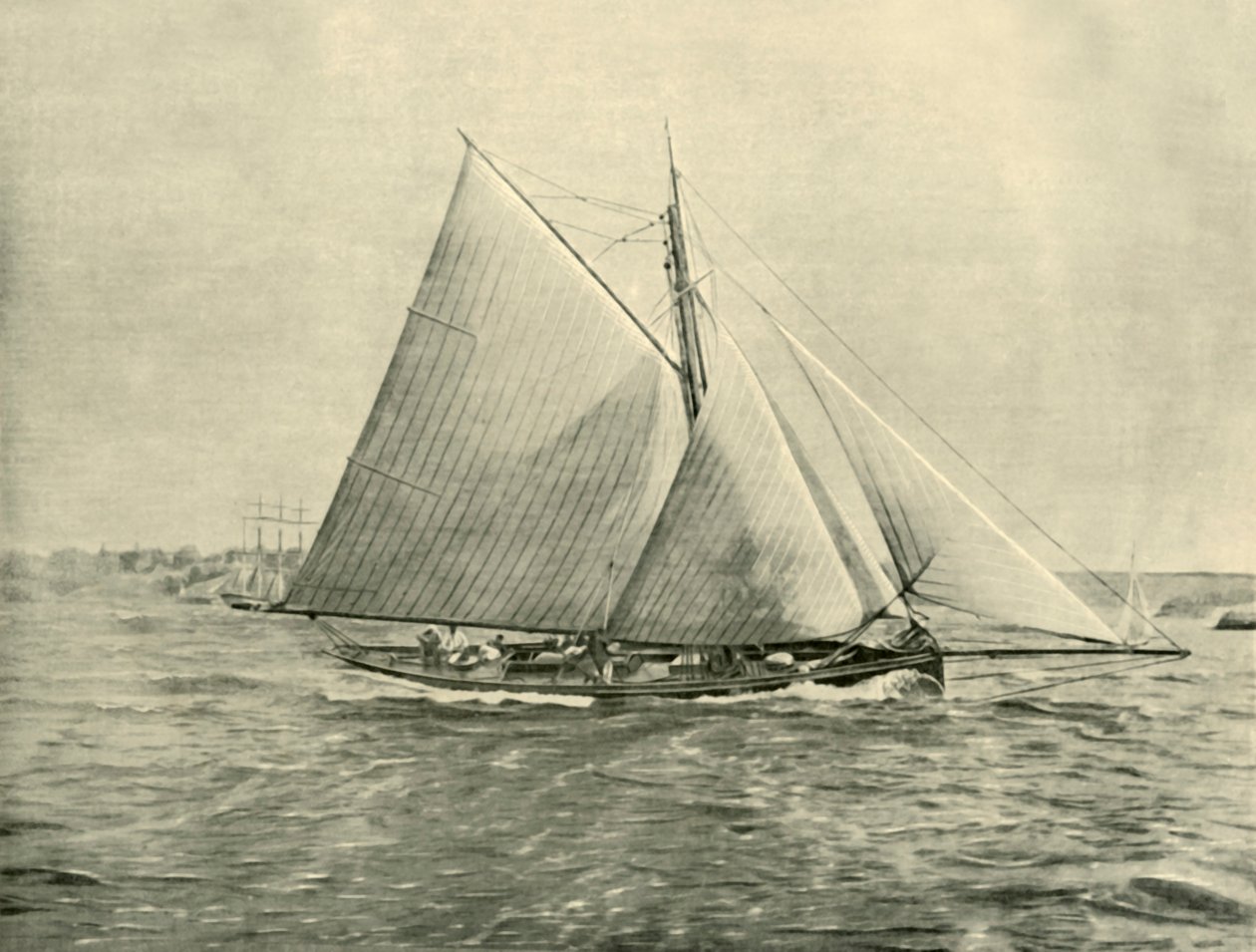 1901年在杰克逊港巡航。 作者 不明
