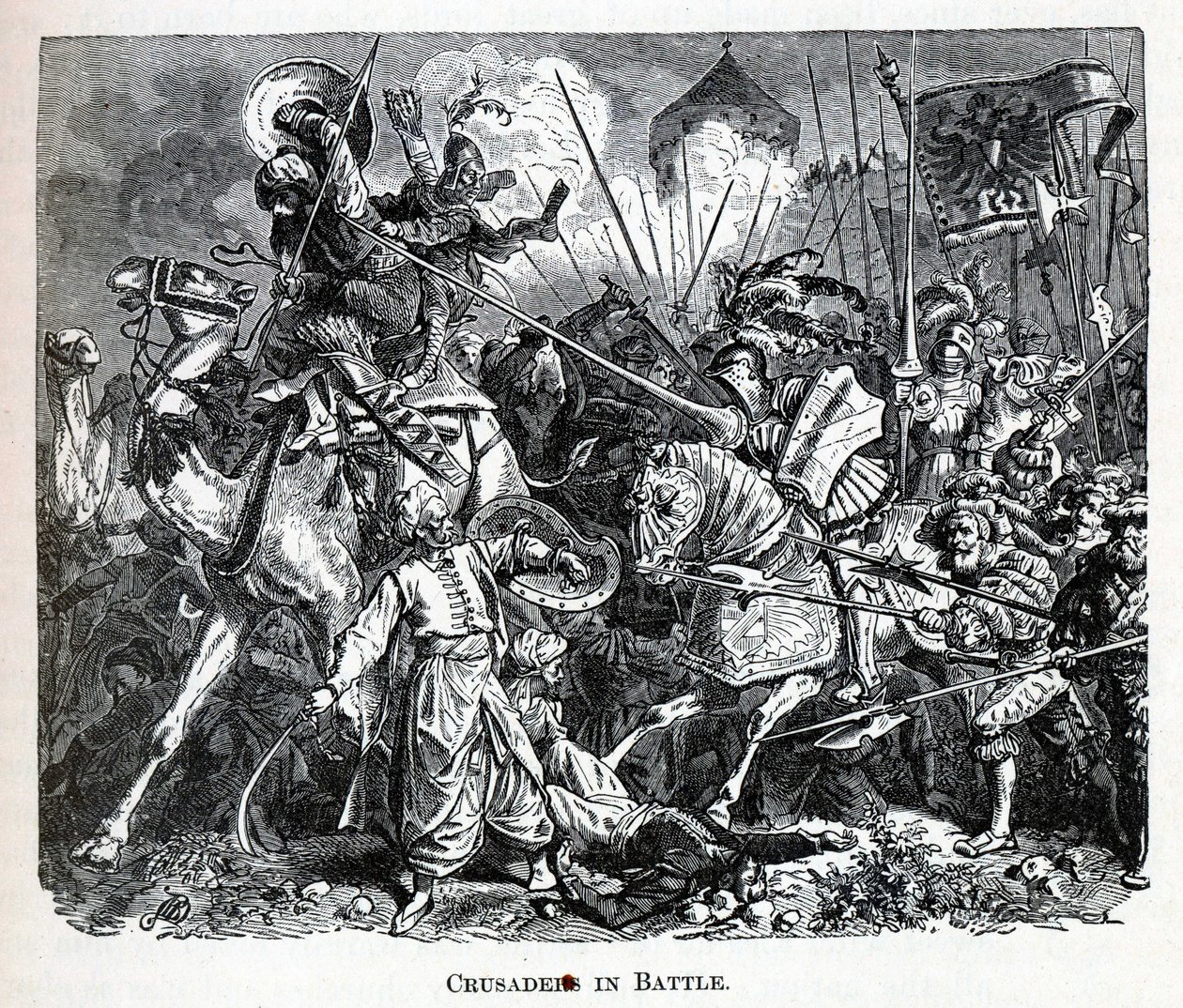 十字军在战斗中，1882年 作者 不明