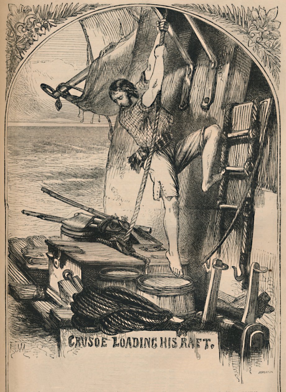 漂流的木筏漂流，c1870 作者 不明