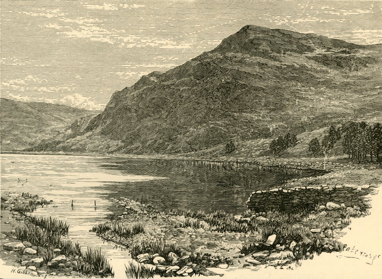Cwm Buchan湖和Craig-Y-Saith，1898年。 作者 不明