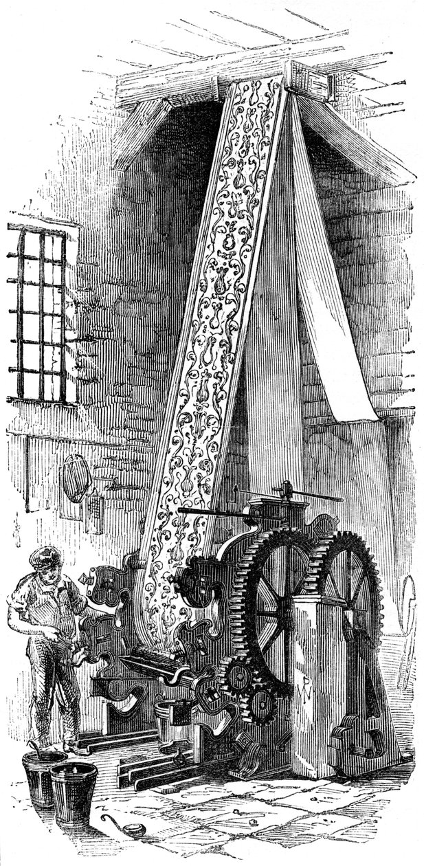 滚筒印刷机，1886年 作者 不明