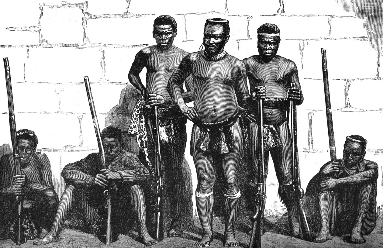 达布拉曼齐（Isandhlwana and Ghingilovo）的祖鲁族领导人之一，约1880年 作者 不明