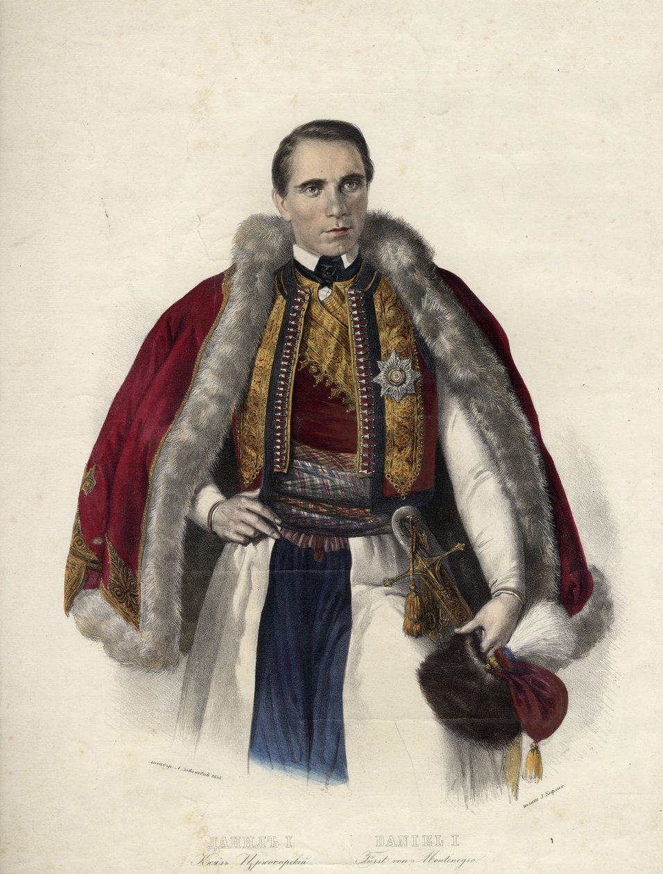 Danilo I 1826-1860，黑山王子，1853年 作者 不明