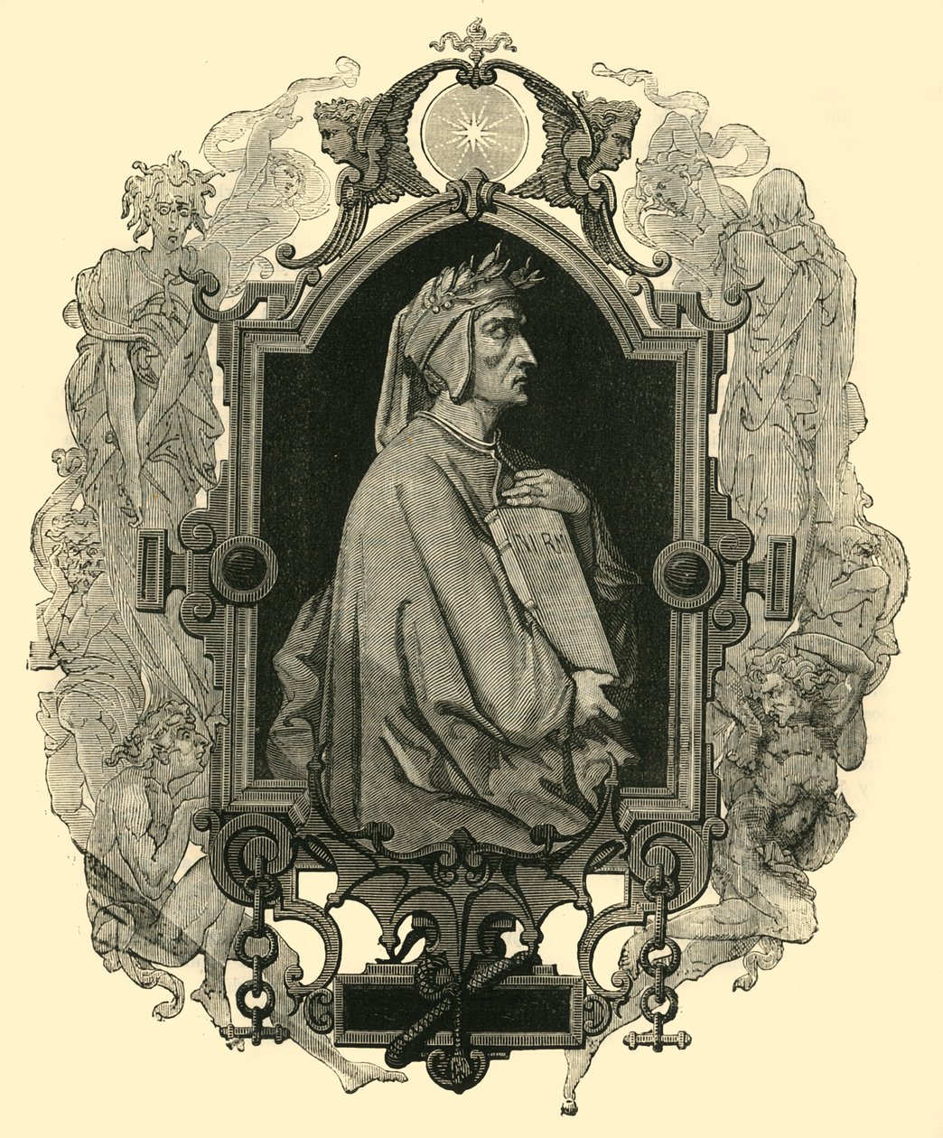 但丁·阿利吉耶里（Dante Alighieri），c1265 -1321，1890年。 作者 不明