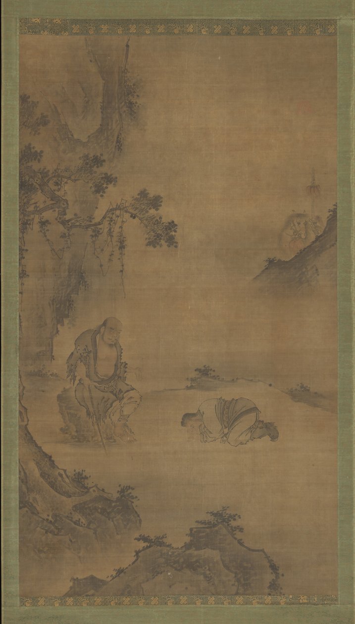 道教神仙李铁拐接待访客，15-16世纪。 作者 不明
