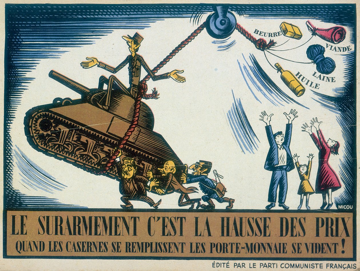 戴高乐（De Gaulle）被描绘为奴隶，1950年 作者 不明