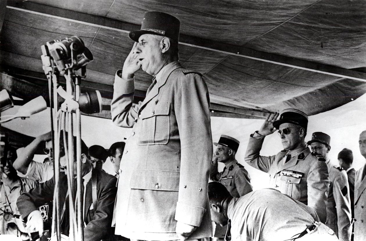 戴高乐（De Gaulle），1958年5月在阿尔及利亚 作者 不明
