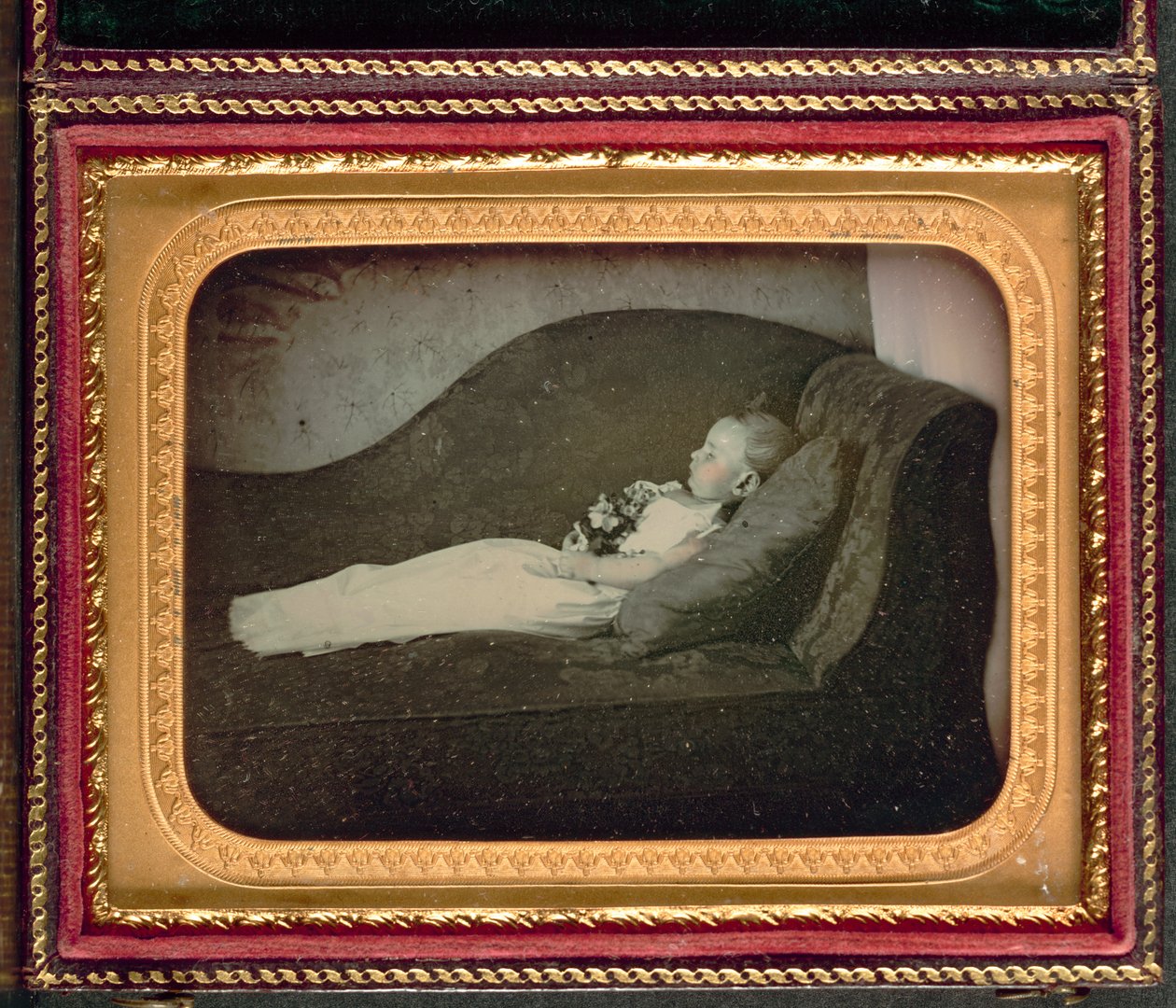 沙发上的死孩子c。 1855年。 作者 不明
