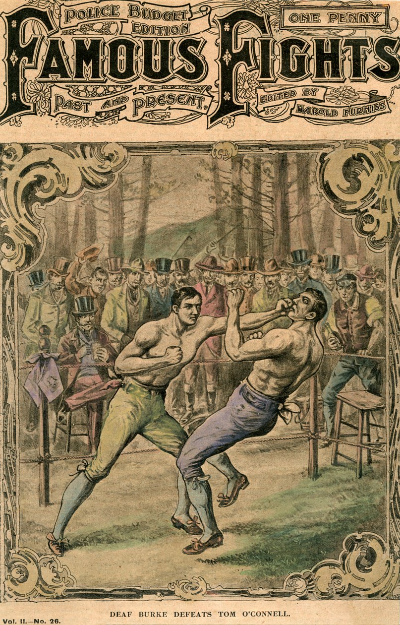 聋人伯克（Deaf Burke）击败汤姆·奥康奈尔（Tom OConnell），1837年19世纪末或20世纪初 作者 不明