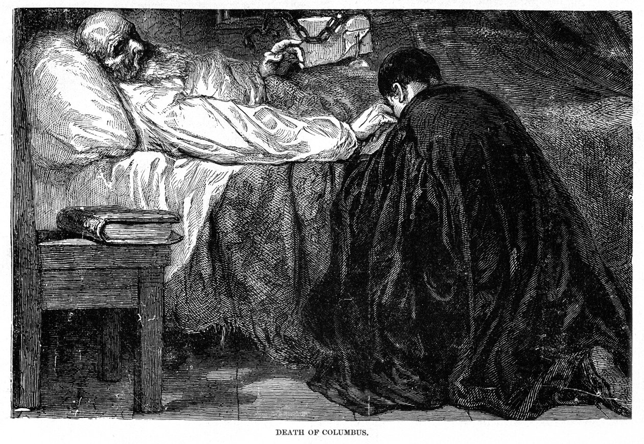 克里斯托弗·哥伦布之死，1506年，1872年 作者 不明