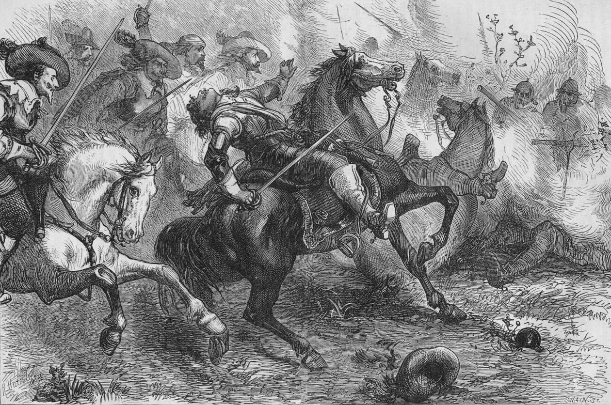 福克兰之死，1643年9月20日在纽伯里，约1880年 作者 不明