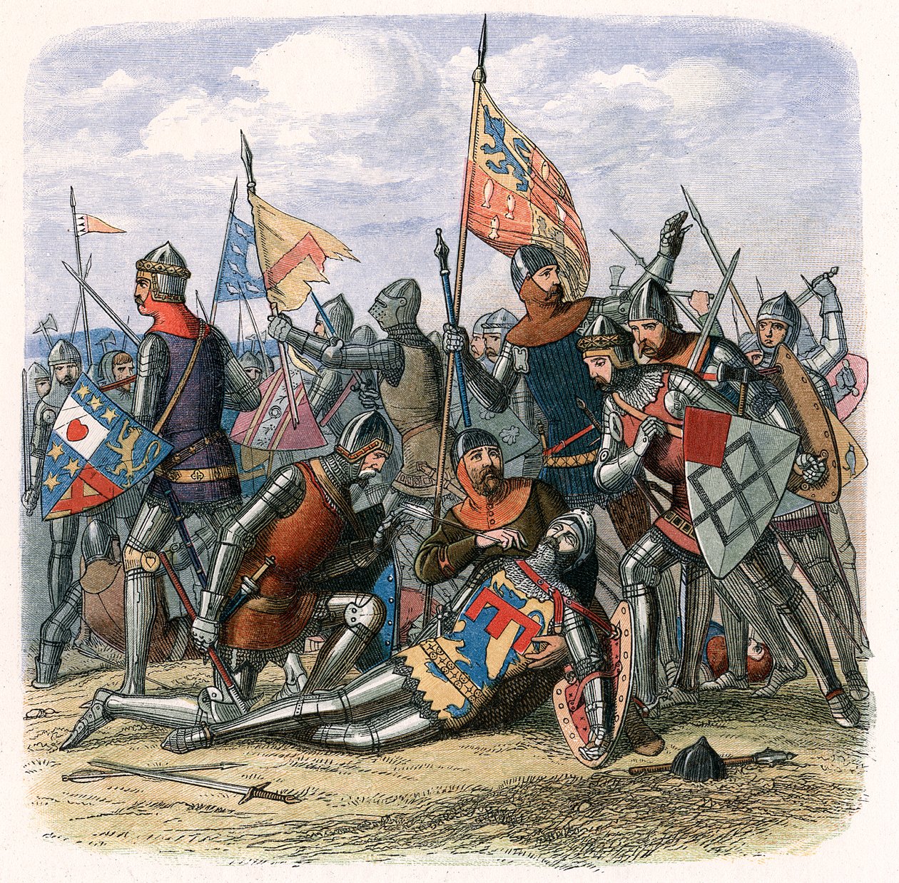 亨利·珀西（Henry Percy）哈里·霍斯布尔（Harry Hotspur）在1403年7月21日在什鲁斯伯里战役中逝世，c1860 作者 不明