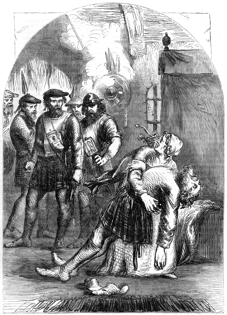 马克·伊恩（Mac Ian）逝世，格伦科（Glencoe）惨案，1692年，十九世纪 作者 不明