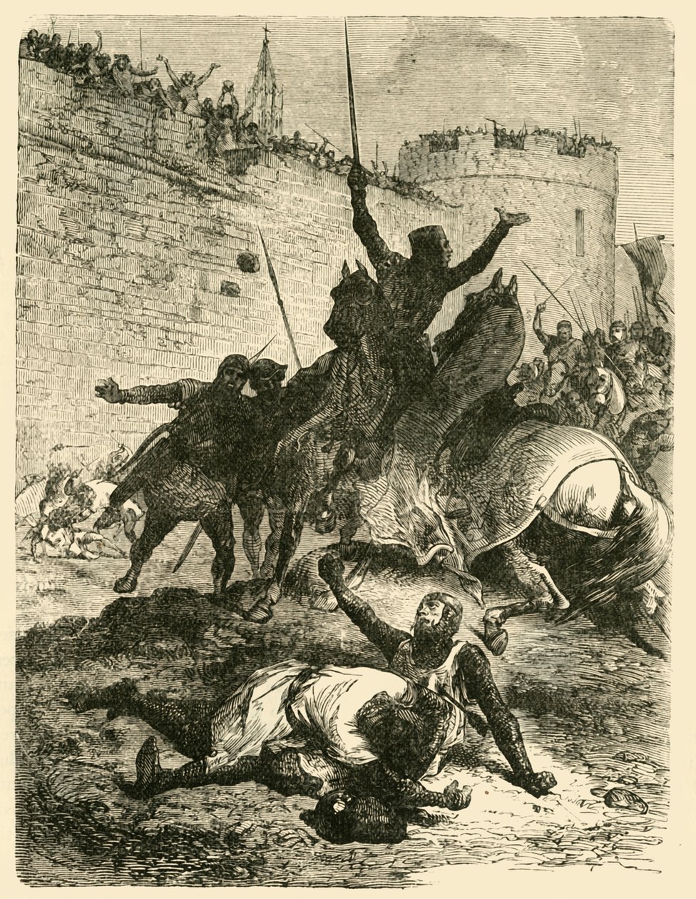西蒙·德·蒙福特（Simon De Montfort）逝世，1890年，1218年。 作者 不明