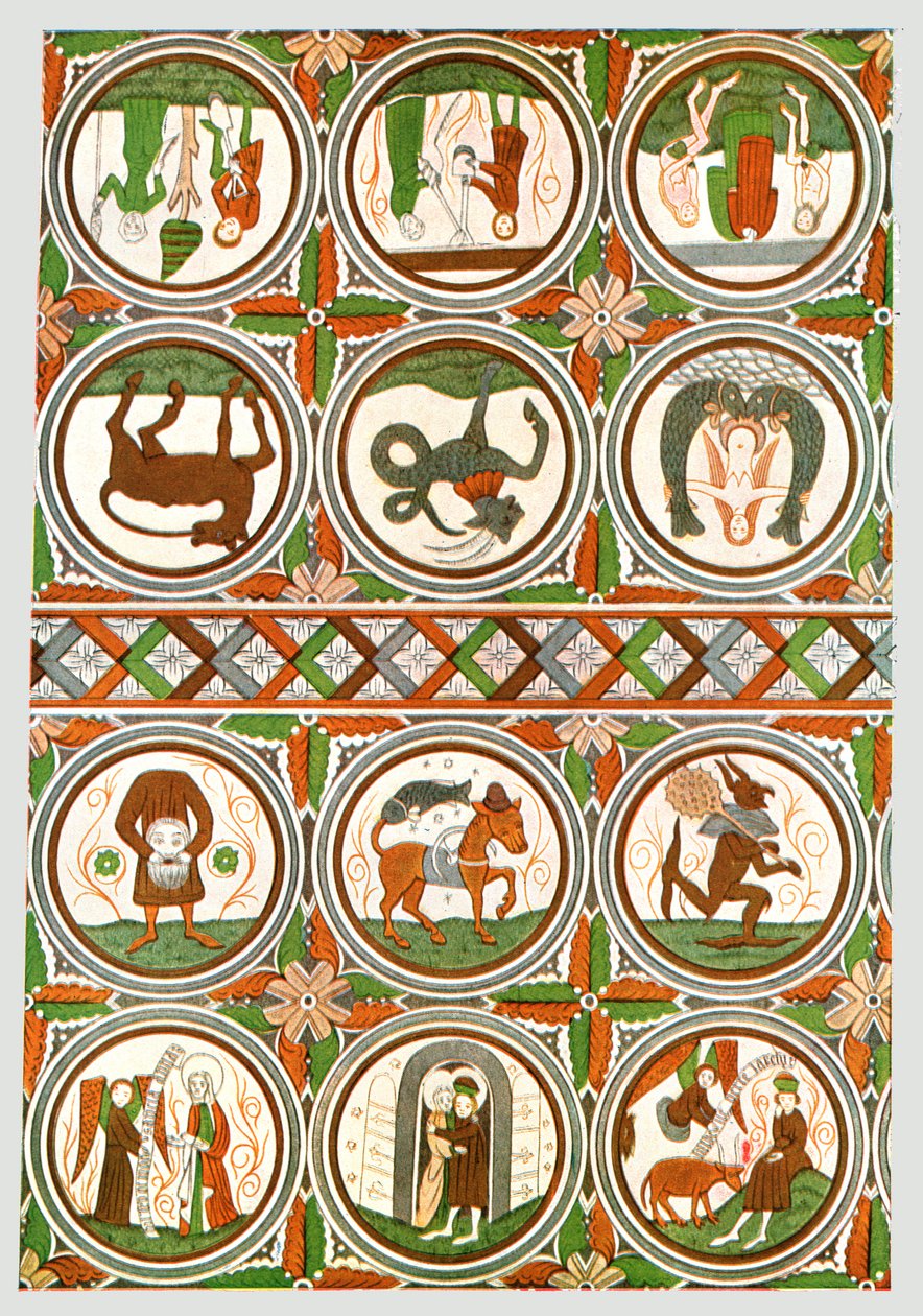 瑞典VästraGötaland的StoraRåda老教堂的装饰，1928年。 作者 不明