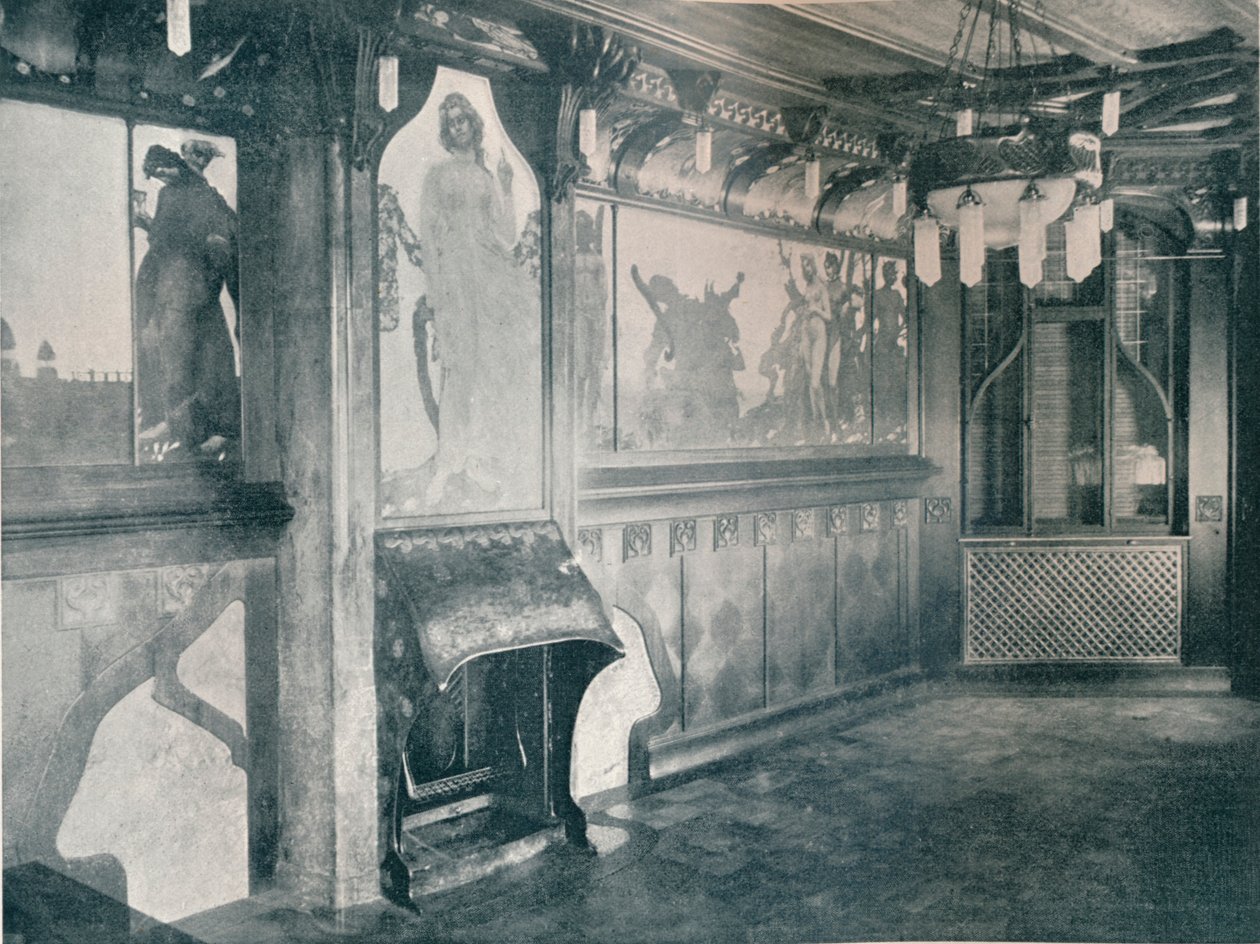 音乐室装饰，弗里兹·埃勒（Fritz Erler），c1899年 作者 不明