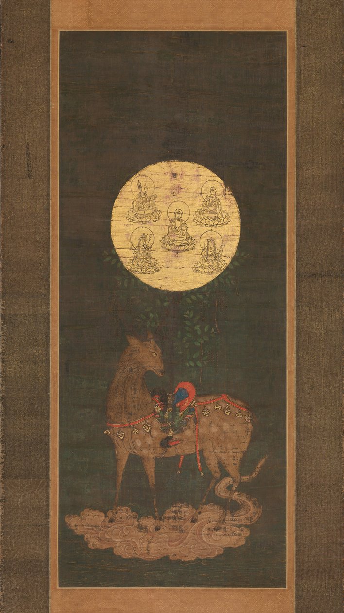 春日神社的鹿曼陀罗，十四世纪末。 作者 不明