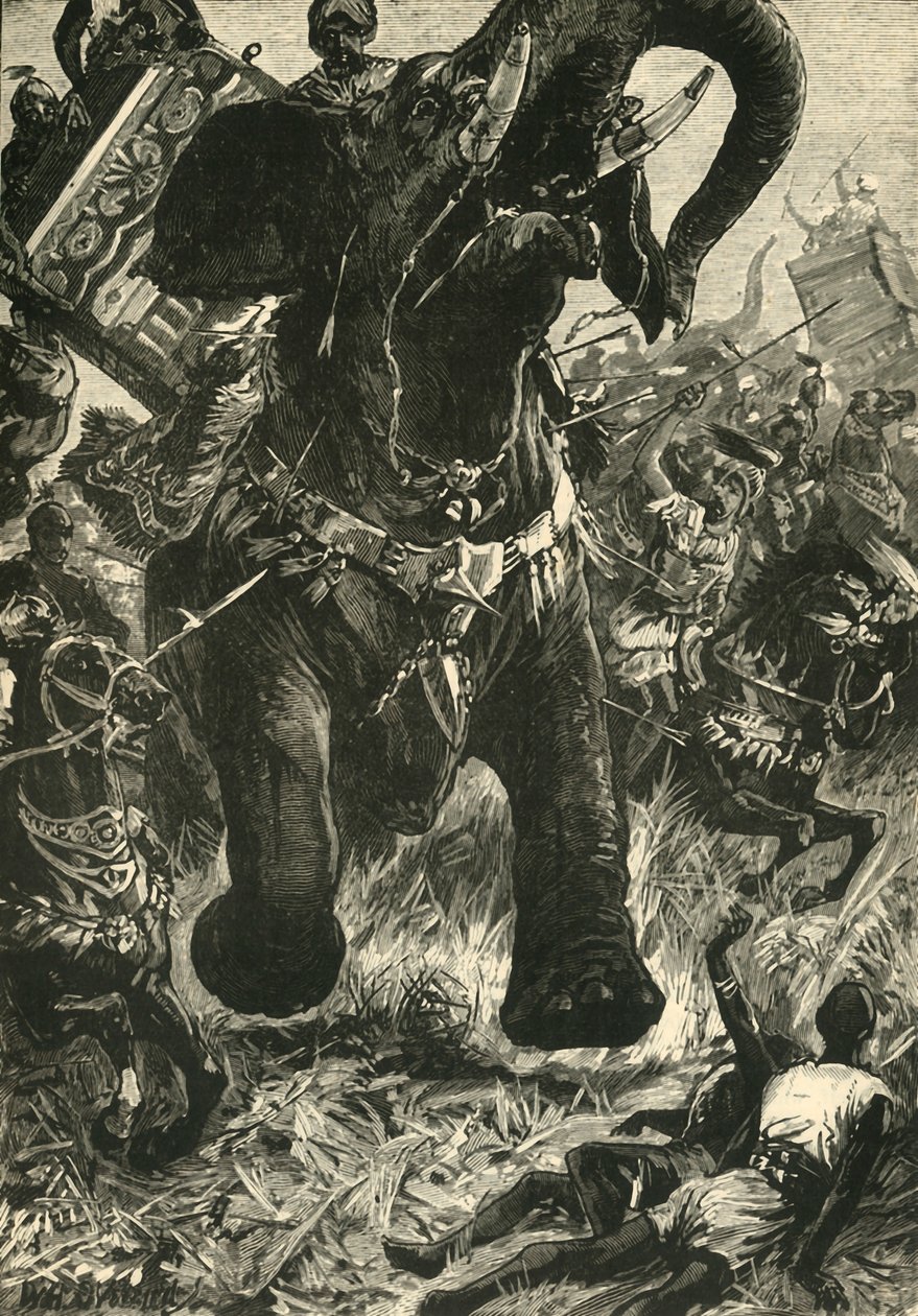 马其顿人击败Porus，1890年。 作者 不明