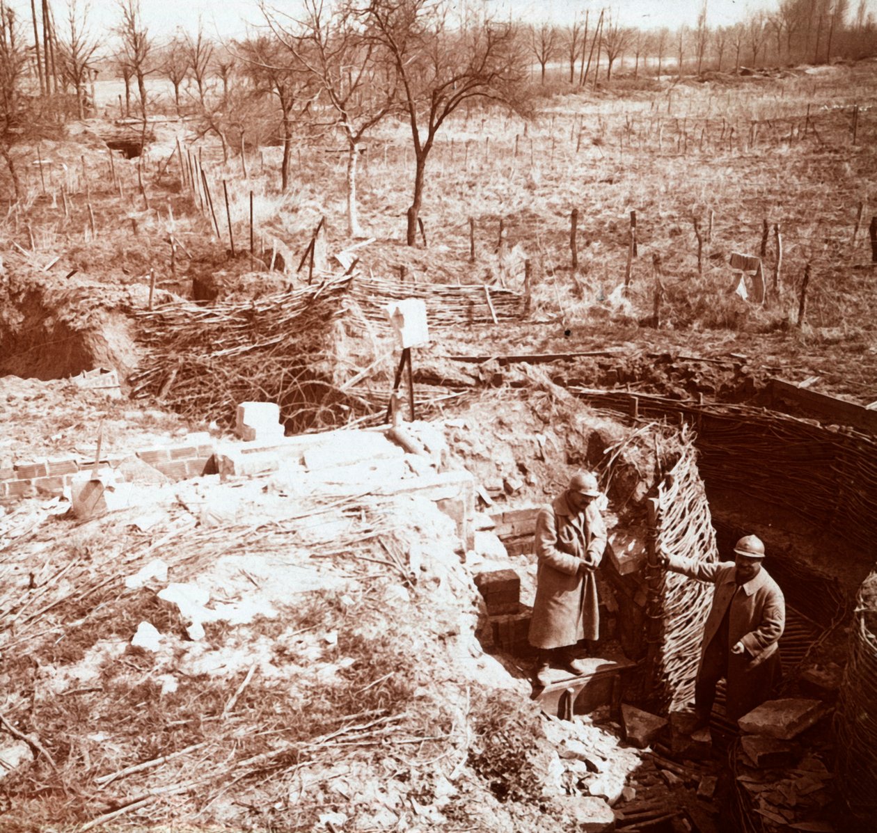 防御，法国北部克罗讷（Craonne），c1914-c1918 作者 不明