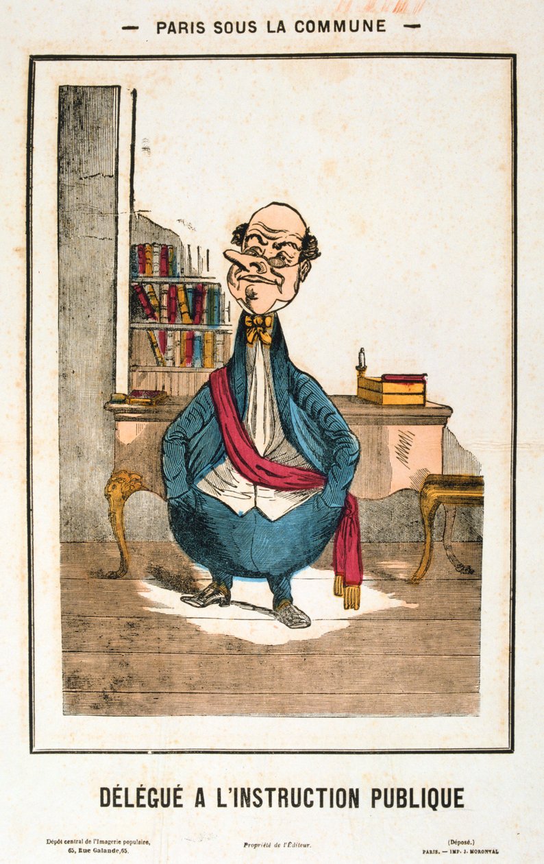1871年，巴黎公社代表参加公共教学 作者 不明