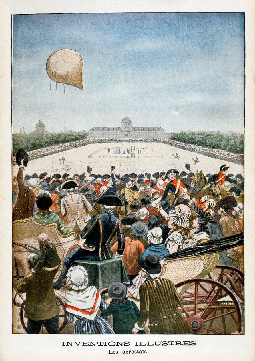 1901年1月27日，气球从巴黎出发，1901年 作者 不明