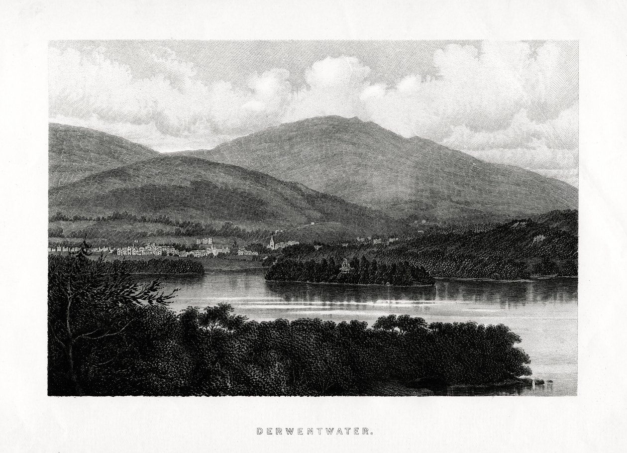 坎布里亚郡湖区德温特沃特（Derwentwater），1896年 作者 不明