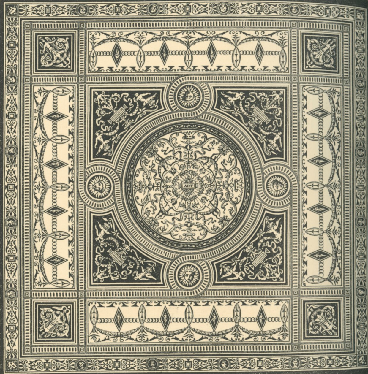 天花板设计，c1860s，1881。 作者 不明