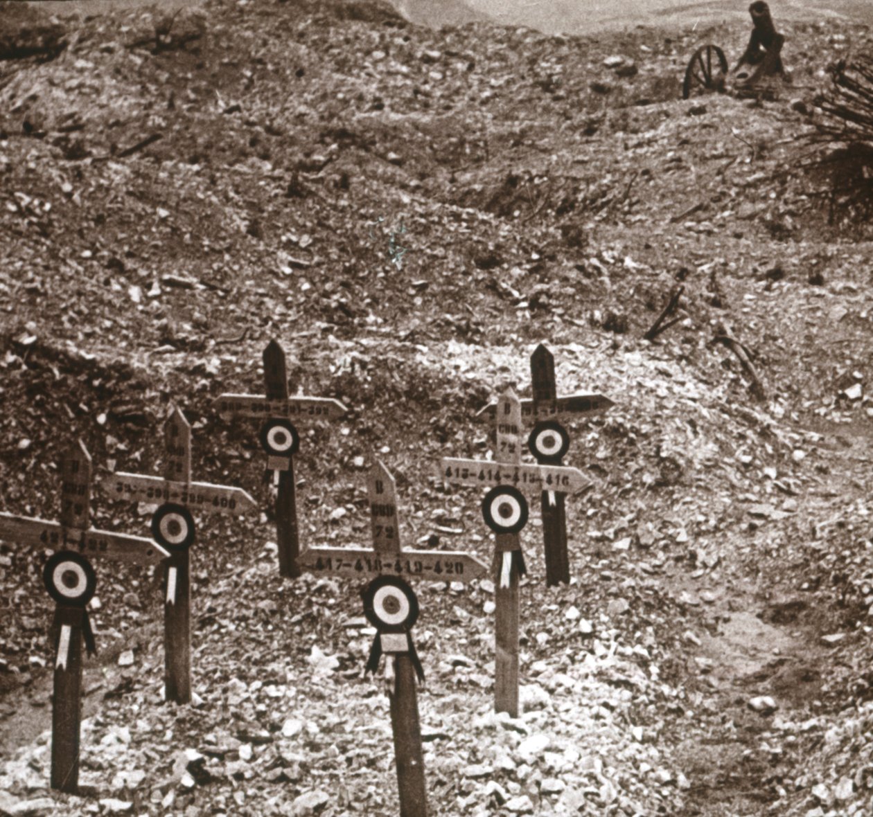 毁坏的电池，沃堡，法国北部，c1914-c1918 作者 不明