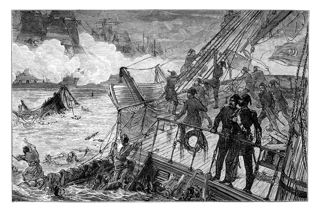 1853年和1900年在锡诺普（Sinop）摧毁土耳其舰队 作者 不明