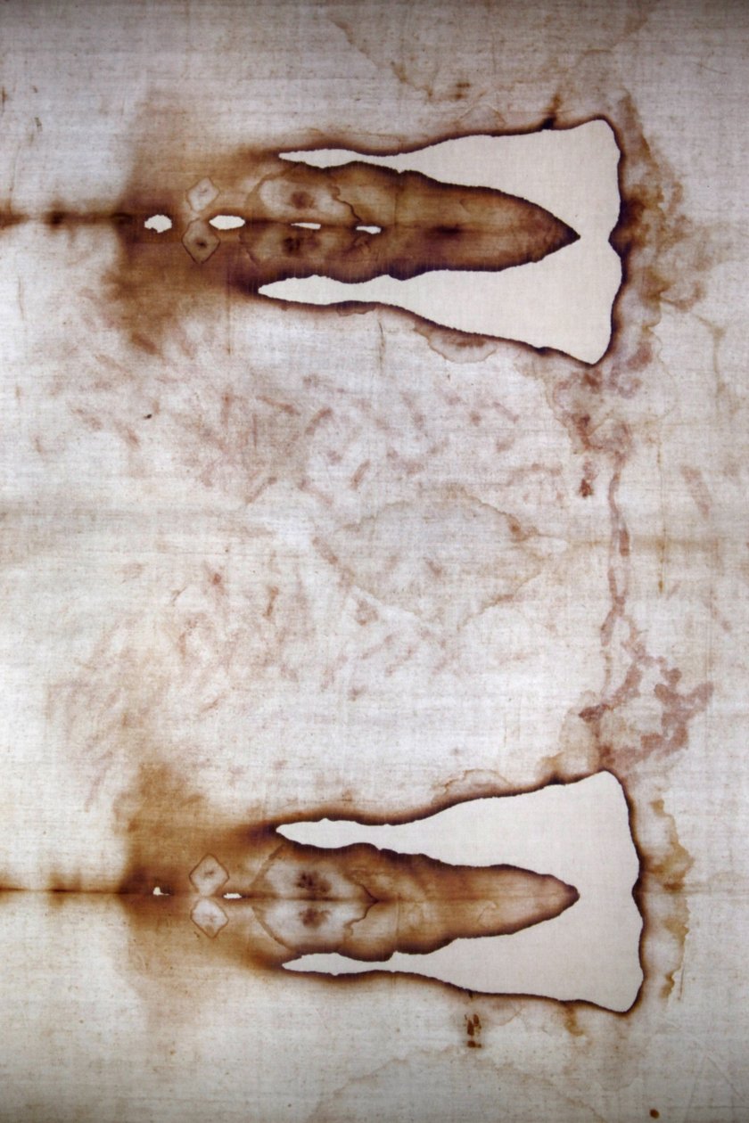 Detail of Shroud of Turin in Basilica di Maria Ausiliatrice, Turin, Italy 作者 不明