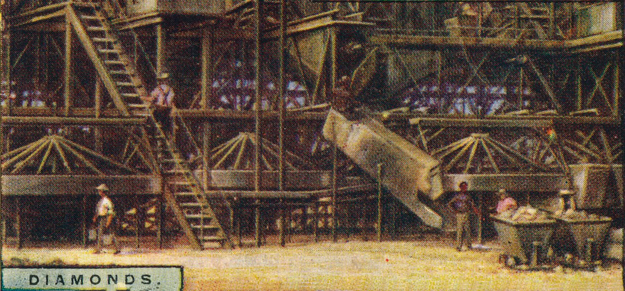 钻石 。水洗厂，金伯利，1928年 作者 不明