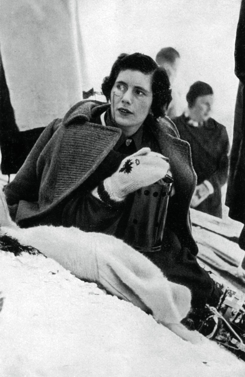 戴安娜·高登·伦诺克斯（Diana Gordon Lennox），加拿大滑雪者，冬季奥运会，德国加米许-帕坦克辛，1936年 作者 不明