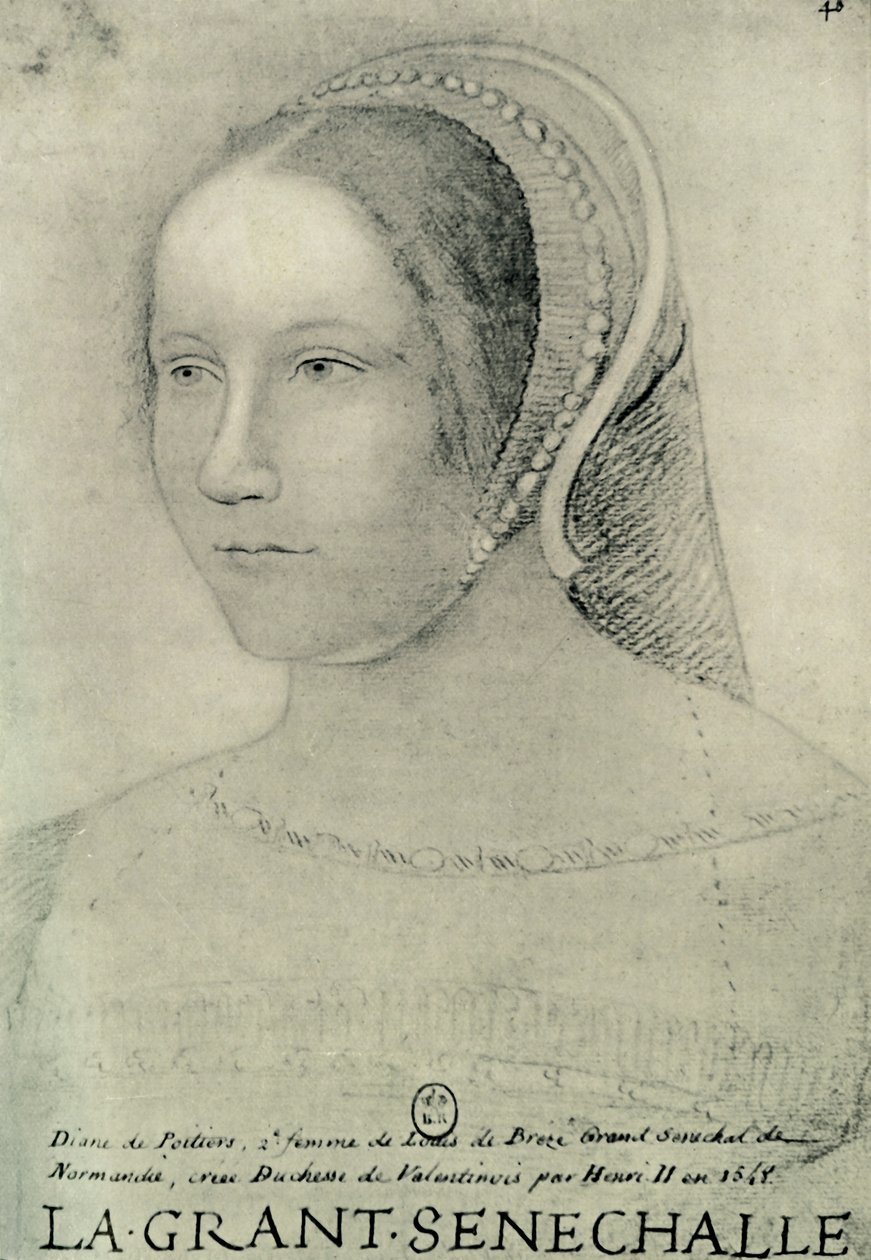 戴安娜·普瓦捷（Diane de Poitiers），1525年，1907年。 作者 不明
