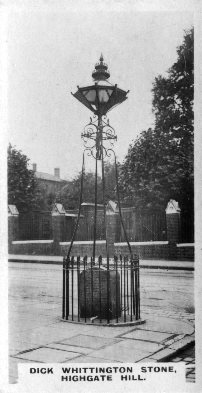 迪克·惠廷顿·斯通（Dick Whittington Stone），伦敦高门山（Highgate Hill），建于1920年代 作者 不明