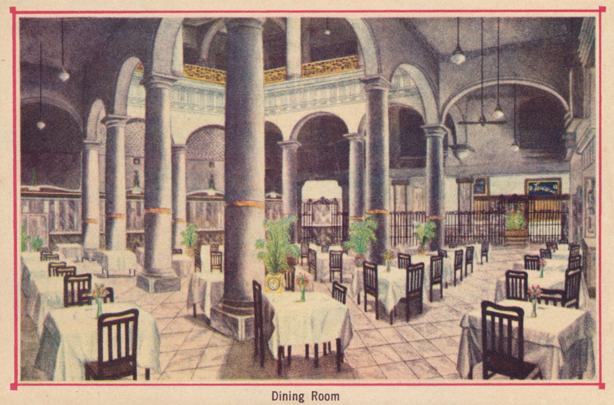 餐厅-佛罗里达酒店-哈瓦那-古巴，c1910 作者 不明